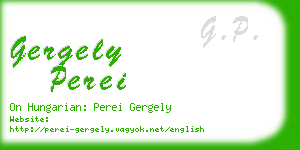 gergely perei business card